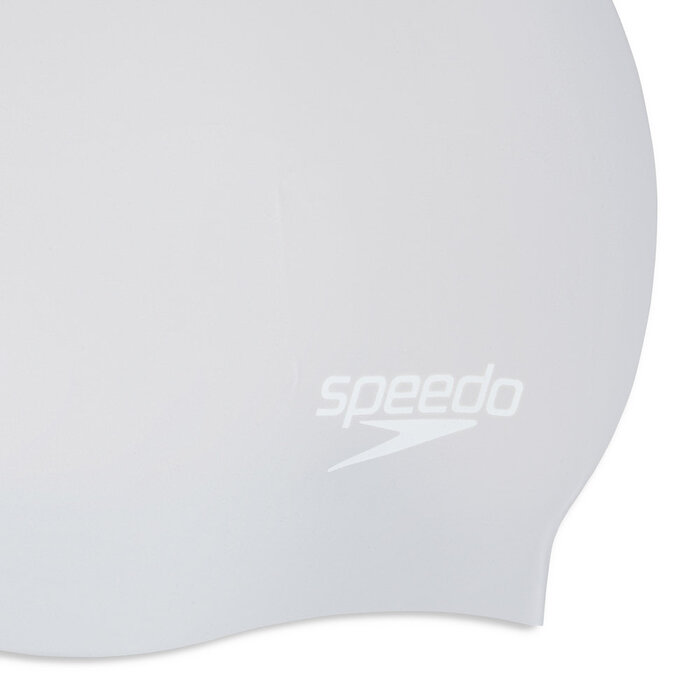 Speedo LONG HAIR CAP SIL/WHI P12