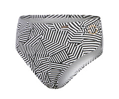 Speedo ECO PRINT HIGH WAISTED BRIEF BLA/WHI