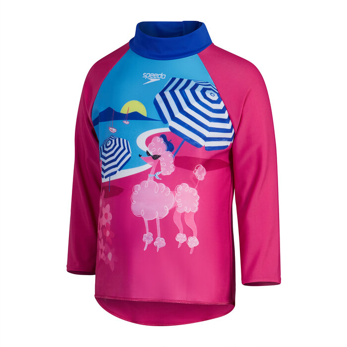 Speedo DIG LS RASH TOP PIN/BLU