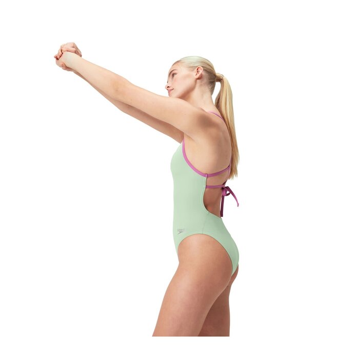 Speedo END+ SOLID LATTICE TIE-BACK GRN