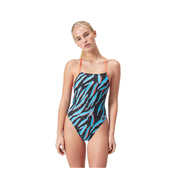 Speedo END+ ALLOV DIG LATTICE TIE-BACK BLA/BLU