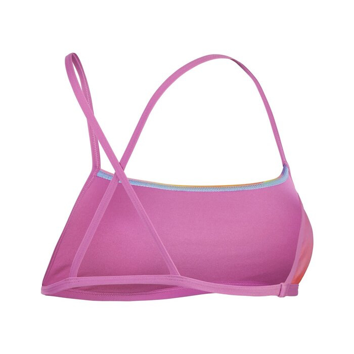 Speedo ECO+ ALLOV DIG XBACK CROP TOP BLU/PIN