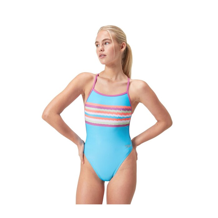 Speedo ECO+ PLACEM DIG VBACK BLU/RED-