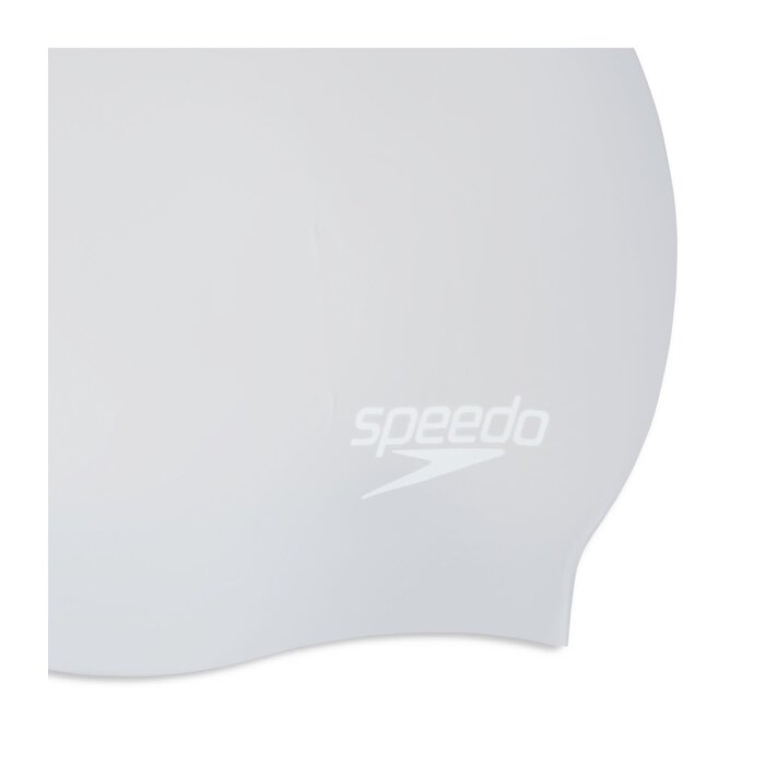 Speedo LONG HAIR CAP SIL/WHI P12