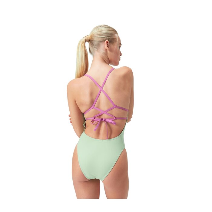 Speedo ECO+ SOLID LATTICE TIE-BACK GRN