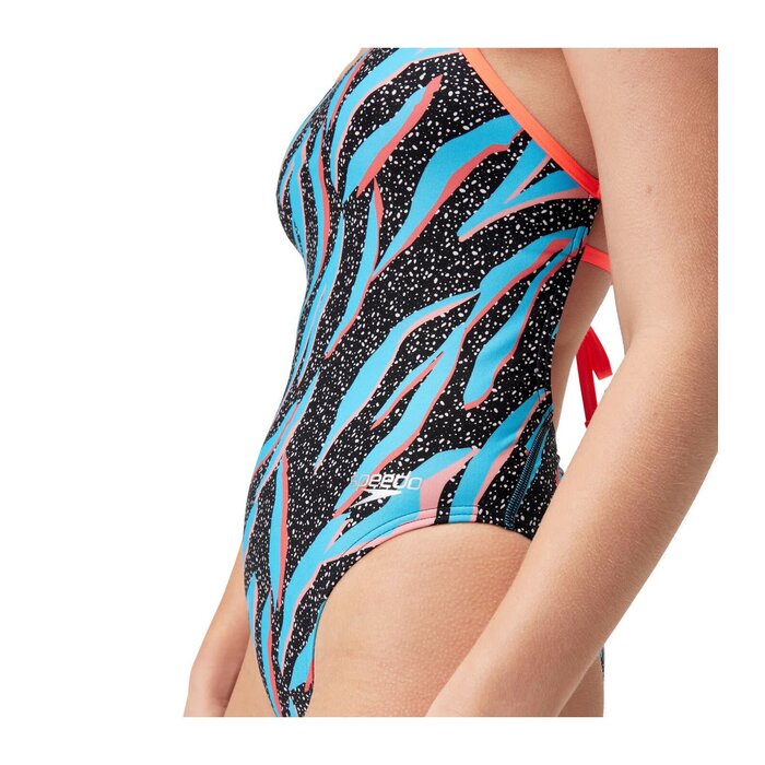 Speedo ECO+ ALLOV DIG LATTICE TIE-BACK BLA/BLU