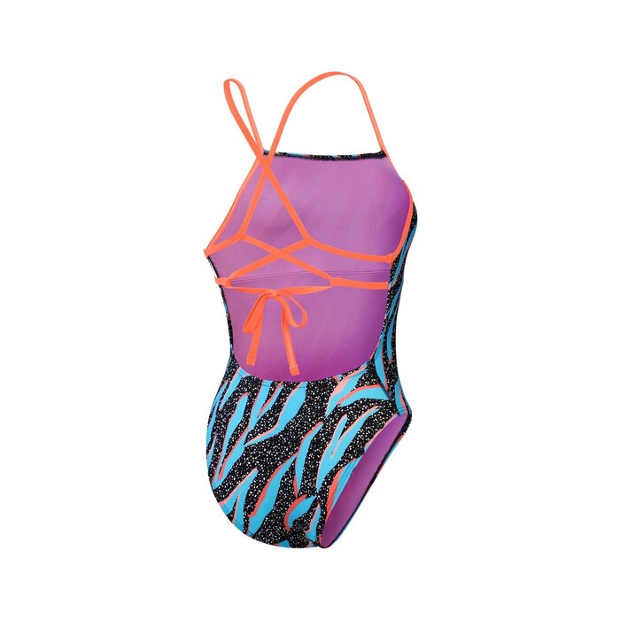 Speedo ECO+ ALLOV DIG LATTICE TIE-BACK BLA/BLU