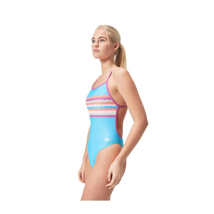 Speedo ECO+ PLACEM DIG VBACK BLU/RED-