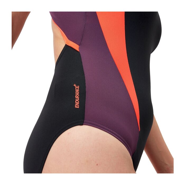 Speedo ECO+ HI NECK SPLICE XB BLA/RED