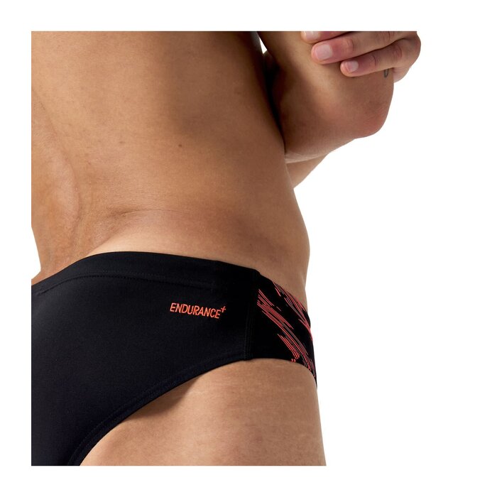 Speedo END+ 7CM TECH PANEL BRIEF BLA/RED