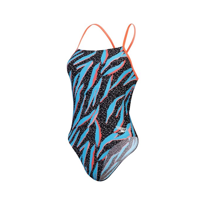 Speedo ECO+ ALLOV DIG LATTICE TIE-BACK BLA/BLU
