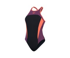 Speedo ECO+ HI NECK SPLICE XB BLA/RED