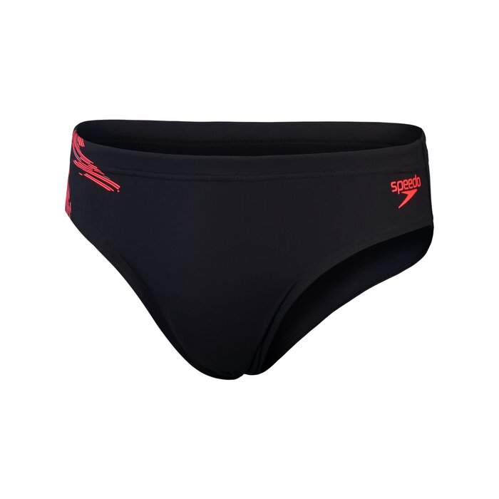 Speedo END+ 7CM TECH PANEL BRIEF BLA/RED
