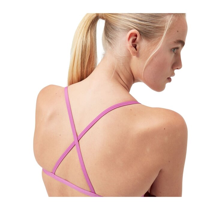 Speedo END+ ALLOV DIG XBACK CROP TOP BLU/PIN