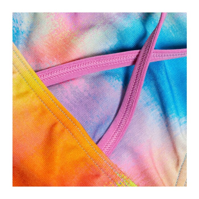 Speedo END+ ALLOV DIG XBACK CROP TOP BLU/PIN