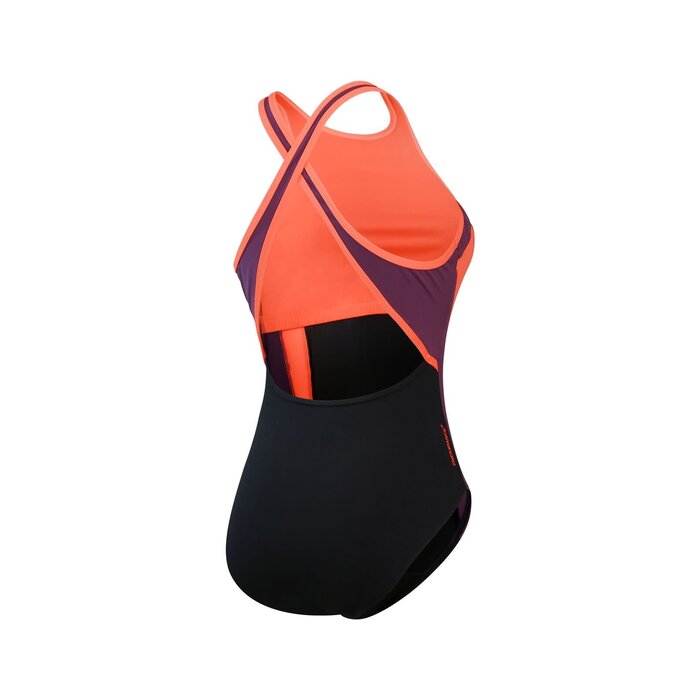 Speedo ECO+ HI NECK SPLICE XB BLA/RED