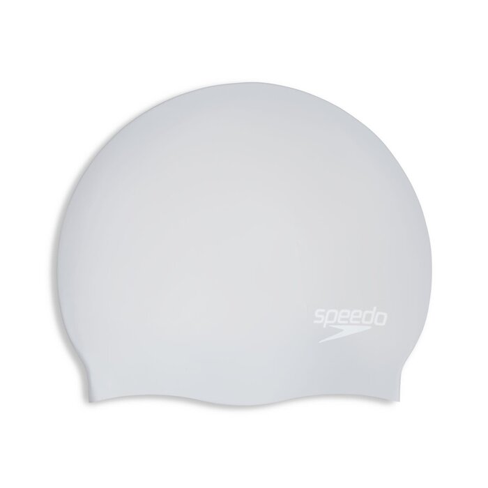 Speedo LONG HAIR CAP SIL/WHI P12