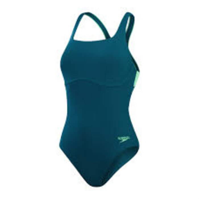 Speedo ECO+M FLEX BAND BRA SWIMSUIT BLU/GRN