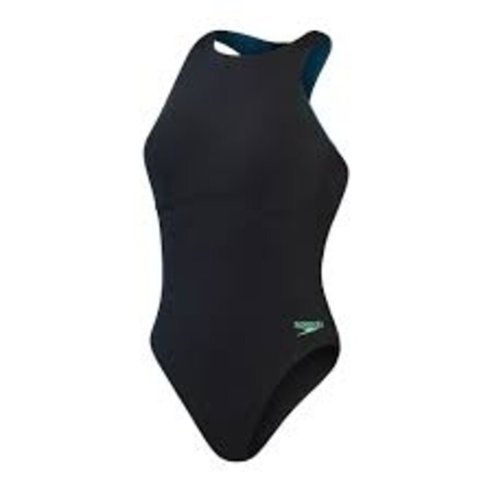 Speedo END+M RACER ZIP BRA SWIMSUIT BLA