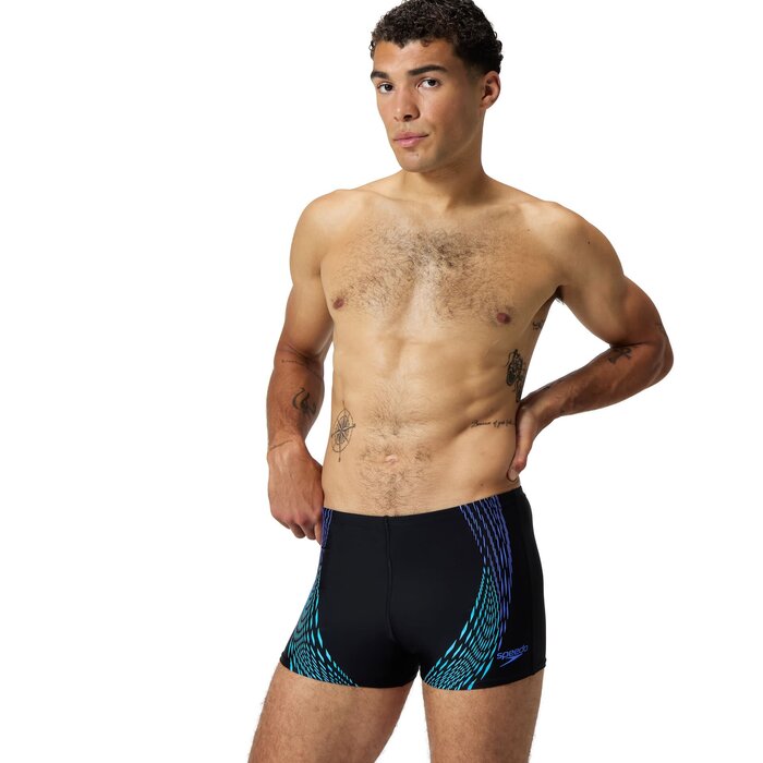 Speedo DUO LOGO PRINT AQSH BLA/BLU