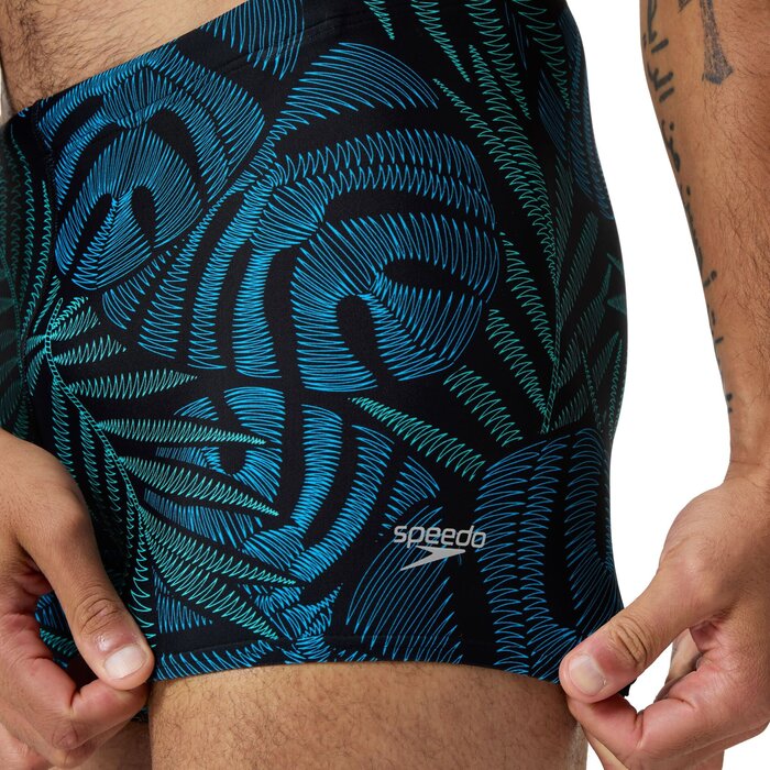 Speedo ECO PRINT BEACHSTAR SQUARE LEG BLA/BLU