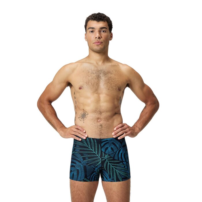 Speedo ECO PRINT BEACHSTAR SQUARE LEG BLA/BLU