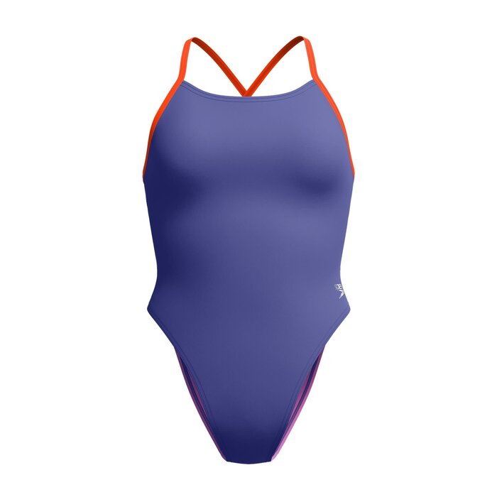 Speedo ECO+ SOLID TIE-BACK 1P BLU/RED