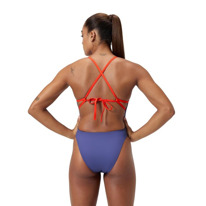 Speedo END+ SOLID TIE-BACK 1P BLU/RED