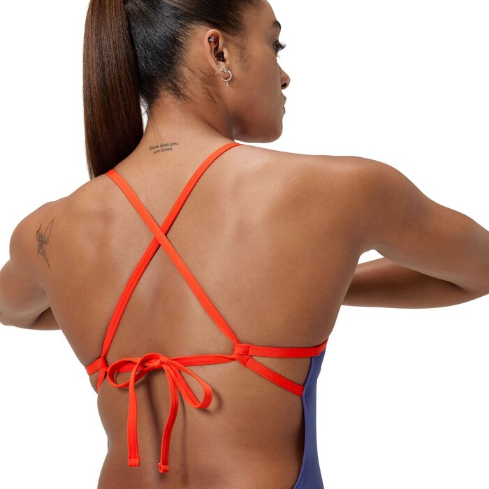 Speedo END+ SOLID TIE-BACK 1P BLU/RED