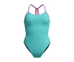 Speedo ECO+ SOLID LANE LINE BACK BLU/PIN