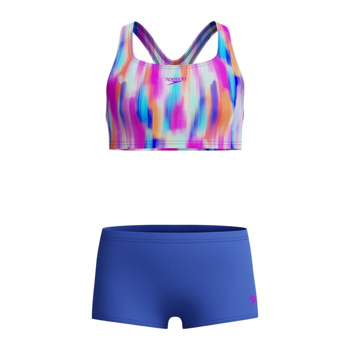 Speedo ALLOV 2P BOYLEG SHORT BLU/PIN