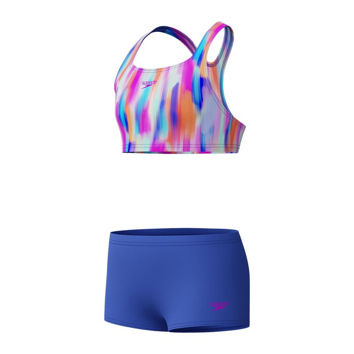 Speedo ALLOV 2P BOYLEG SHORT BLU/PIN