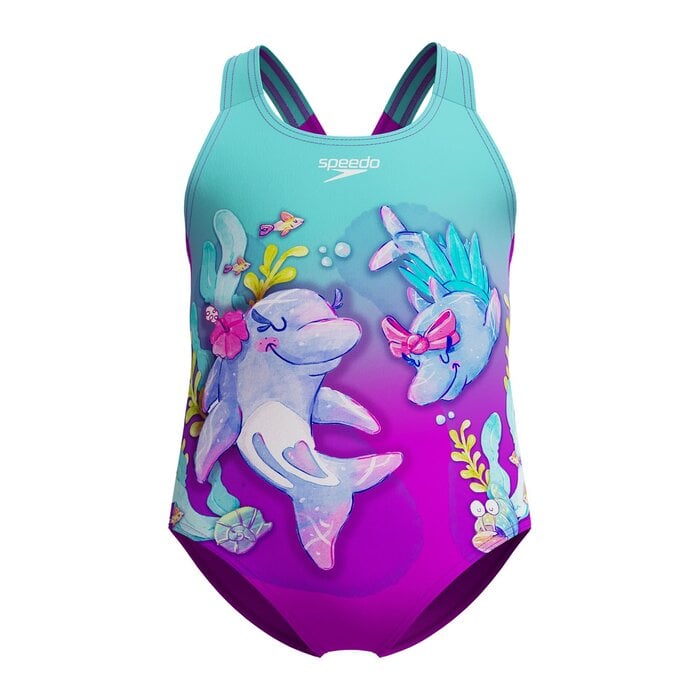 Speedo DIG PRINT SWIMSUIT BLU