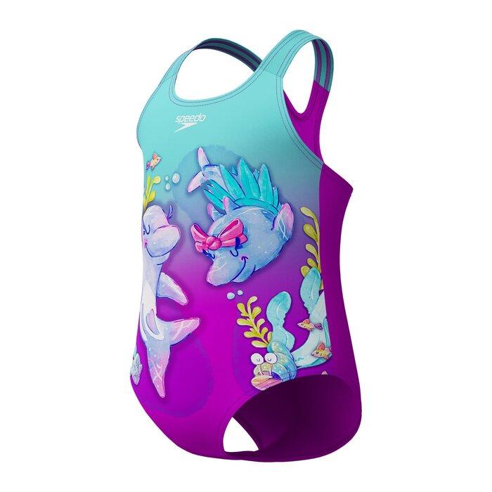 Speedo DIG PRINT SWIMSUIT BLU