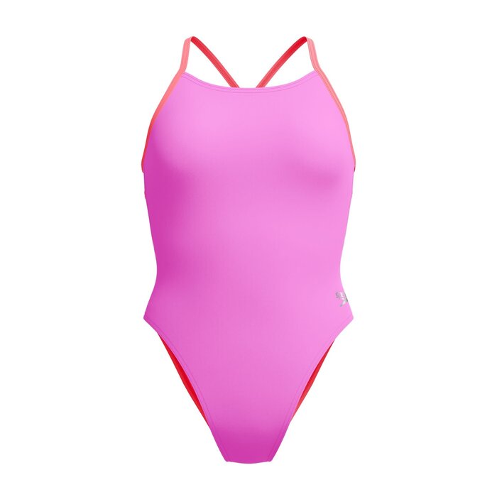 Speedo ECO+ SOLID LATTICE TIE-BACK PUR/RED