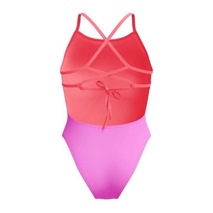 Speedo ECO+ SOLID LATTICE TIE-BACK PUR/RED