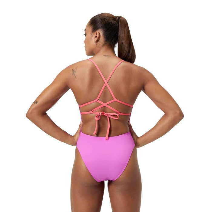 Speedo END+ SOLID LATTICE TIE-BACK PUR/RED