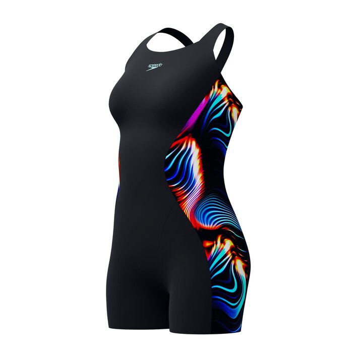 Speedo ECO+ DIG PRINTED LEGSUIT BLA/BLU