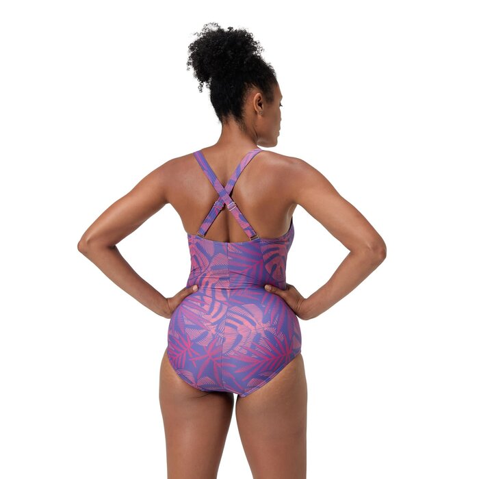 Speedo ECO PRINT V NECK 1P BLU/ORA