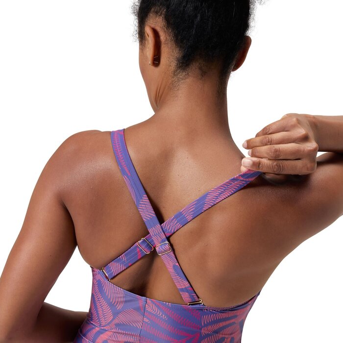 Speedo ECO PRINT V NECK 1P BLU/ORA