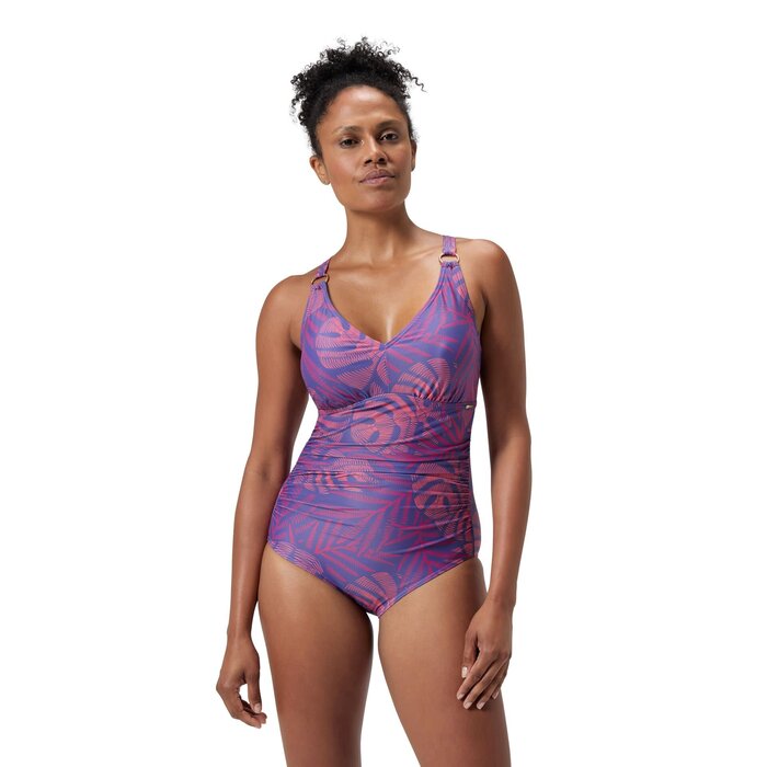 Speedo ECO PRINT V NECK 1P BLU/ORA