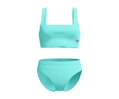 Speedo ECO TEXTURED DEEP U-BACK 2PC BLU.