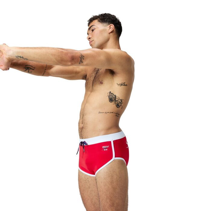 Speedo ECO JETSTREAM RETRO LOGO BRIEF RED/WHI