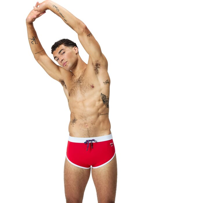 Speedo JETSTREAM RETRO LOGO BRIEF RED/WHI