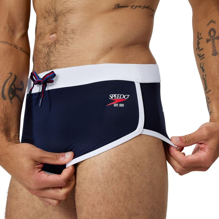 Speedo JETSTREAM RETRO LOGO BRIEF NAV/WHI