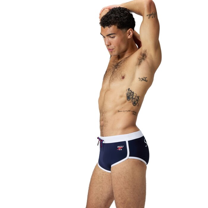 Speedo JETSTREAM RETRO LOGO BRIEF NAV/WHI