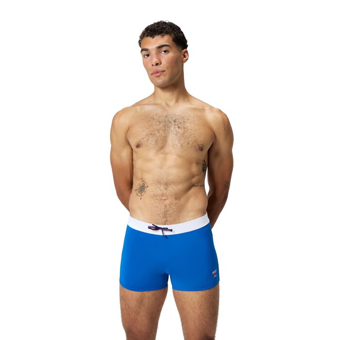 Speedo ECO JETSTREAM RETRO SOLID SQ LEG BLU/WHI