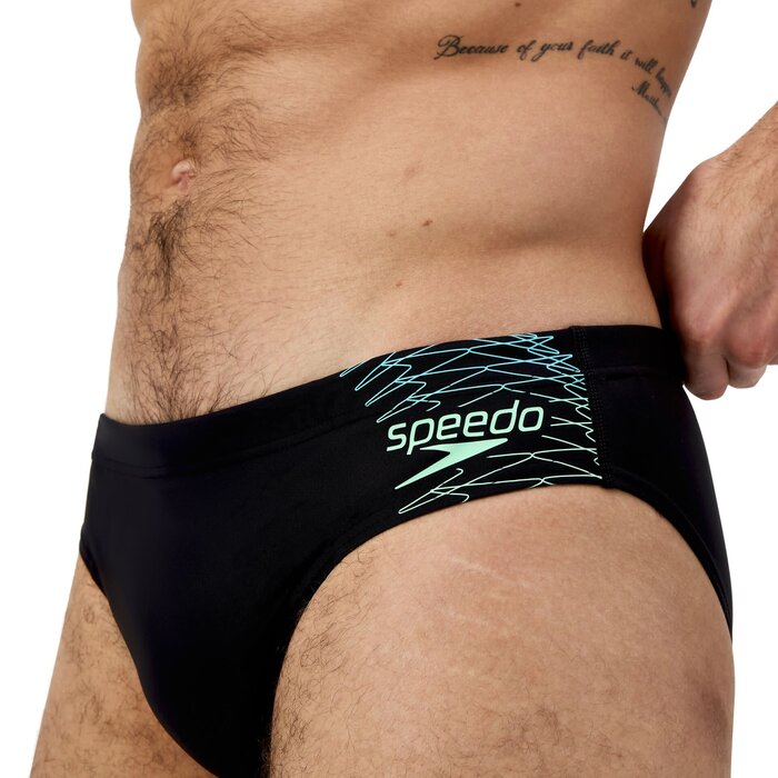 Speedo MEDLEY LOGO 7C BRIEF BLA/GRN