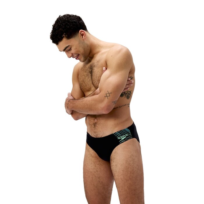 Speedo MEDLEY LOGO 7C BRIEF BLA/GRN