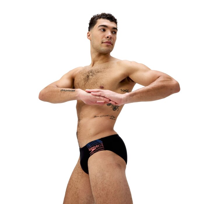 Speedo MEDLEY LOGO 7C BRIEF BLA/ORA